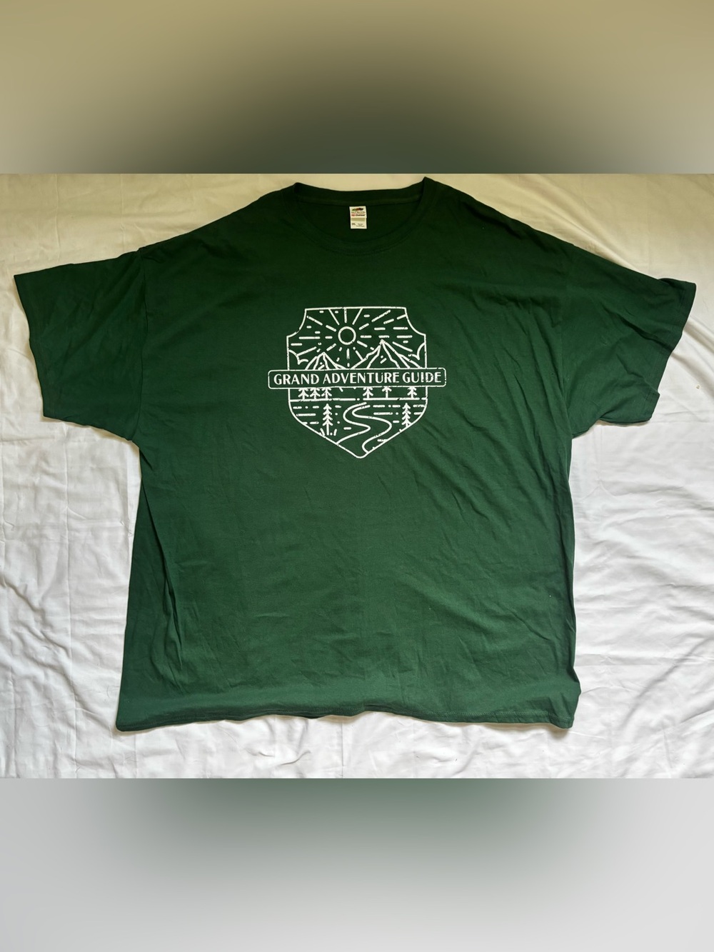 Fruit of the Loom Men’s Graphic Tee in Emerald Green Sz 3XL